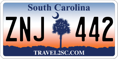 SC license plate ZNJ442