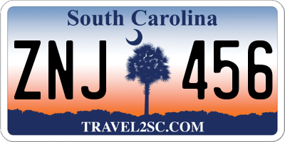 SC license plate ZNJ456