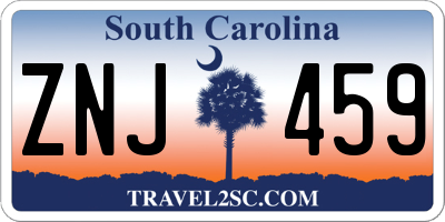SC license plate ZNJ459