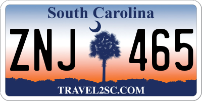 SC license plate ZNJ465