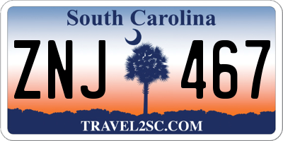SC license plate ZNJ467