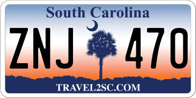 SC license plate ZNJ470