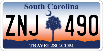 SC license plate ZNJ490
