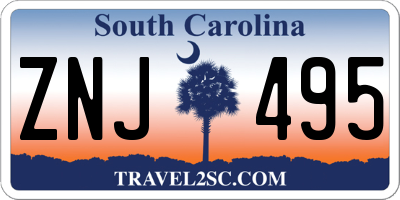 SC license plate ZNJ495