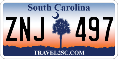 SC license plate ZNJ497