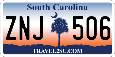 SC license plate ZNJ506