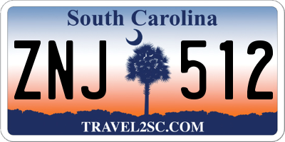 SC license plate ZNJ512