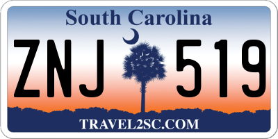 SC license plate ZNJ519