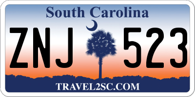 SC license plate ZNJ523