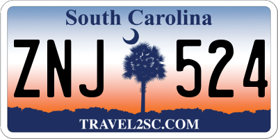 SC license plate ZNJ524