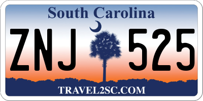 SC license plate ZNJ525