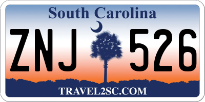 SC license plate ZNJ526
