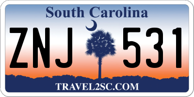 SC license plate ZNJ531