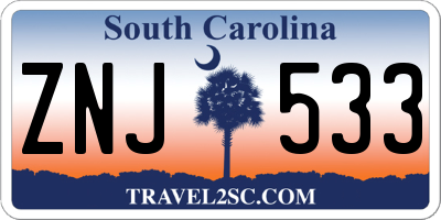 SC license plate ZNJ533