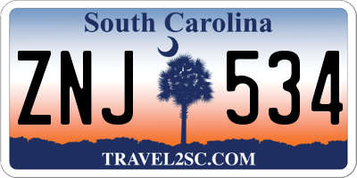 SC license plate ZNJ534