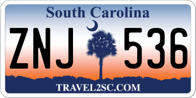 SC license plate ZNJ536