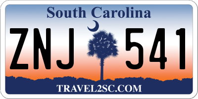 SC license plate ZNJ541
