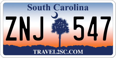 SC license plate ZNJ547