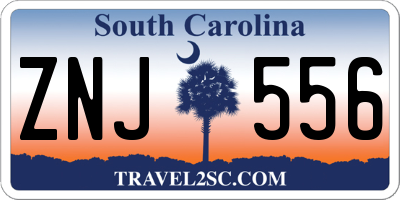 SC license plate ZNJ556