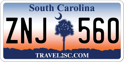 SC license plate ZNJ560