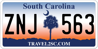 SC license plate ZNJ563