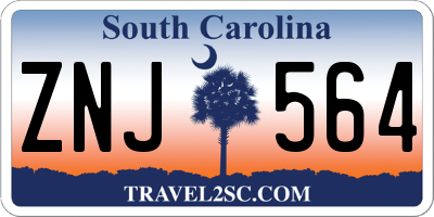 SC license plate ZNJ564