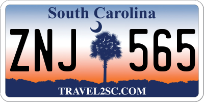 SC license plate ZNJ565