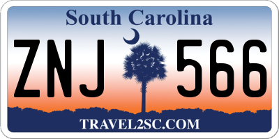 SC license plate ZNJ566