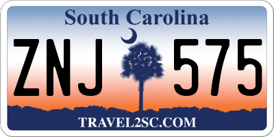 SC license plate ZNJ575