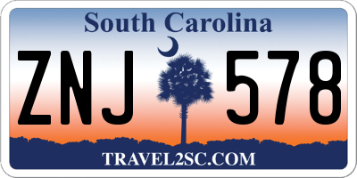 SC license plate ZNJ578