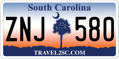 SC license plate ZNJ580