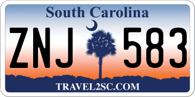SC license plate ZNJ583