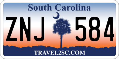 SC license plate ZNJ584