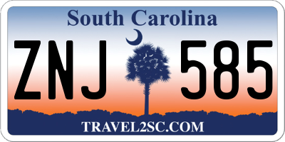 SC license plate ZNJ585