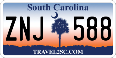 SC license plate ZNJ588
