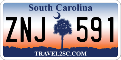 SC license plate ZNJ591