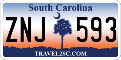 SC license plate ZNJ593