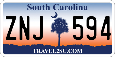 SC license plate ZNJ594