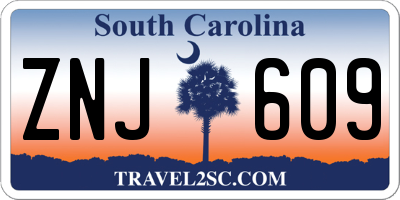 SC license plate ZNJ609