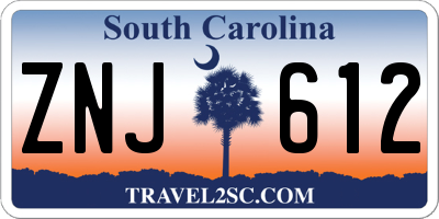 SC license plate ZNJ612
