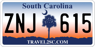 SC license plate ZNJ615