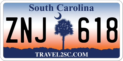 SC license plate ZNJ618