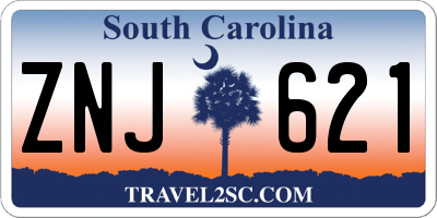SC license plate ZNJ621