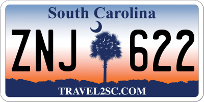 SC license plate ZNJ622