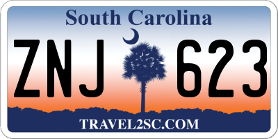 SC license plate ZNJ623