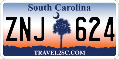 SC license plate ZNJ624