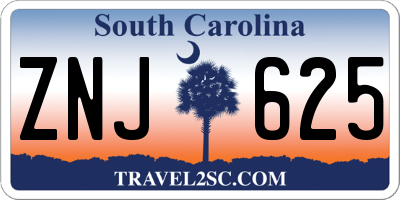 SC license plate ZNJ625