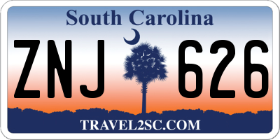 SC license plate ZNJ626