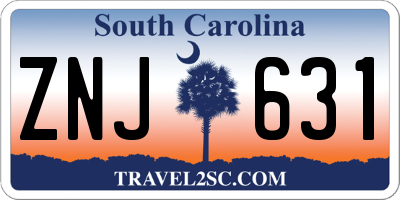 SC license plate ZNJ631