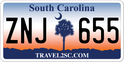 SC license plate ZNJ655